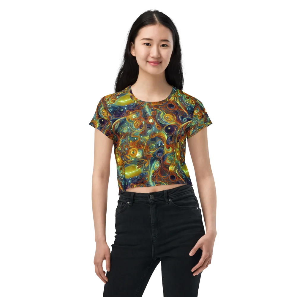 Liquid Orion on Crop Tee — Front