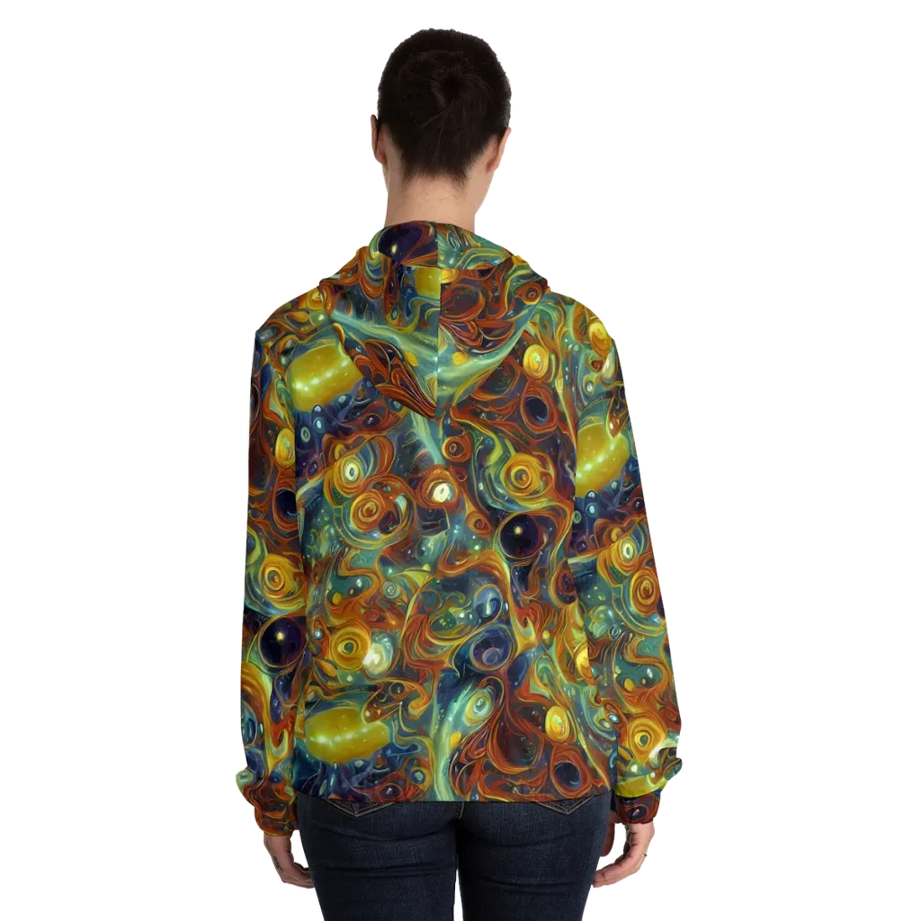 Liquid Orion on Women's Full-Zip Hoodie — Back On Person