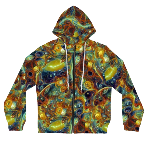 Liquid Orion on a Women's Full-Zip Hoodie