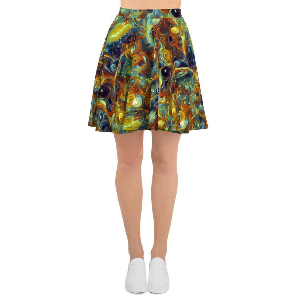 Liquid Orion on Skater Skirt — Front