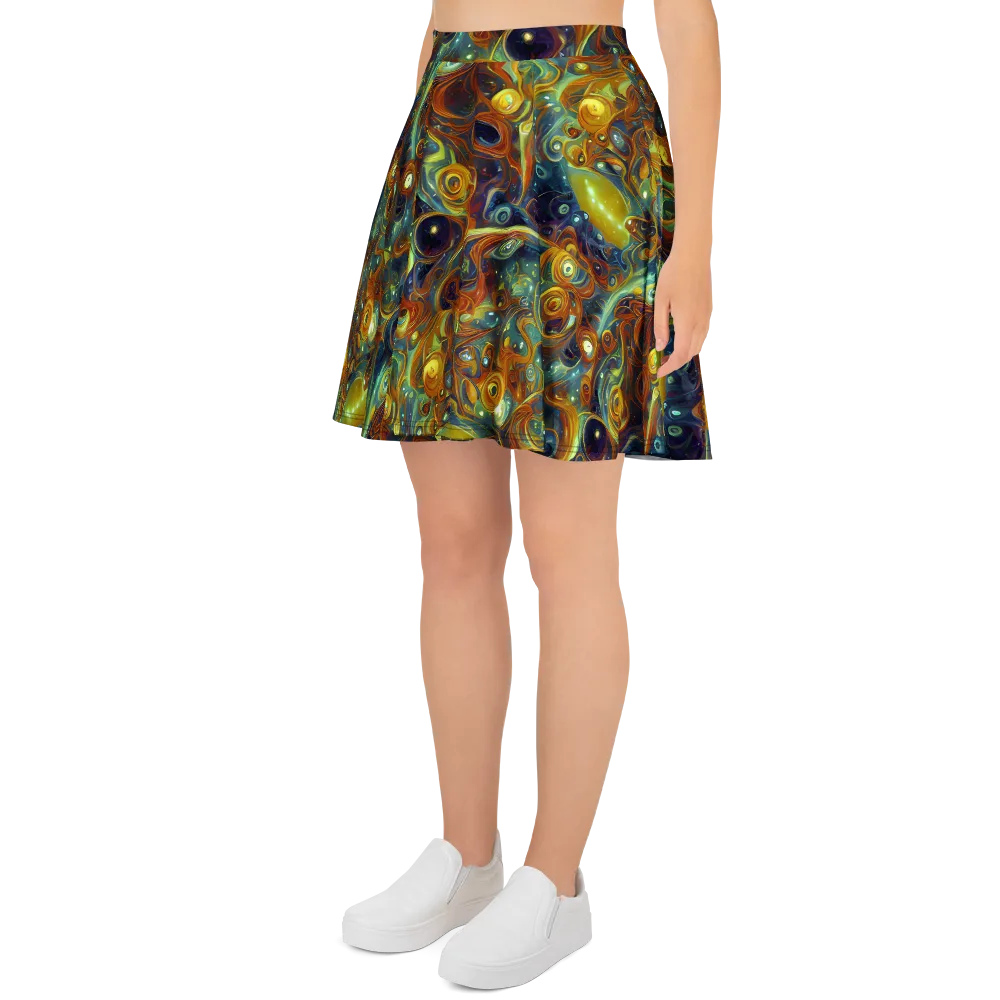 Liquid Orion on Skater Skirt — Left