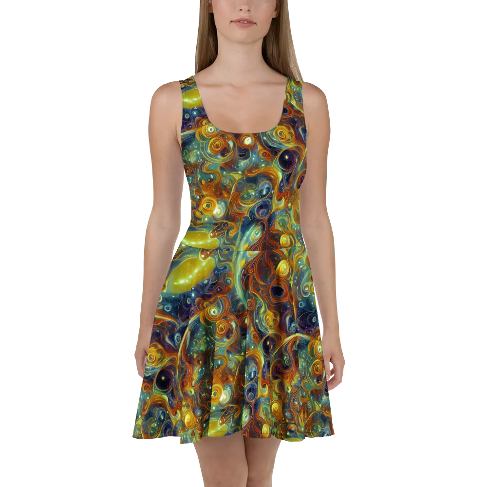 Liquid Orion on Skater Dress — Front