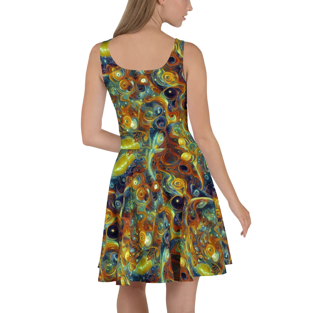 Liquid Orion on Skater Dress — Back
