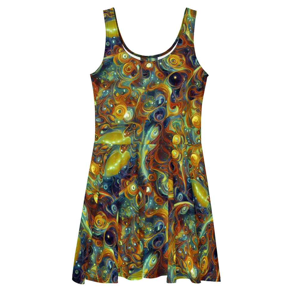 Liquid Orion on Skater Dress — Front