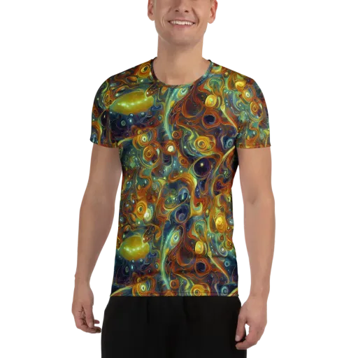 Liquid Orion on a Men's Athletic T-Shirt