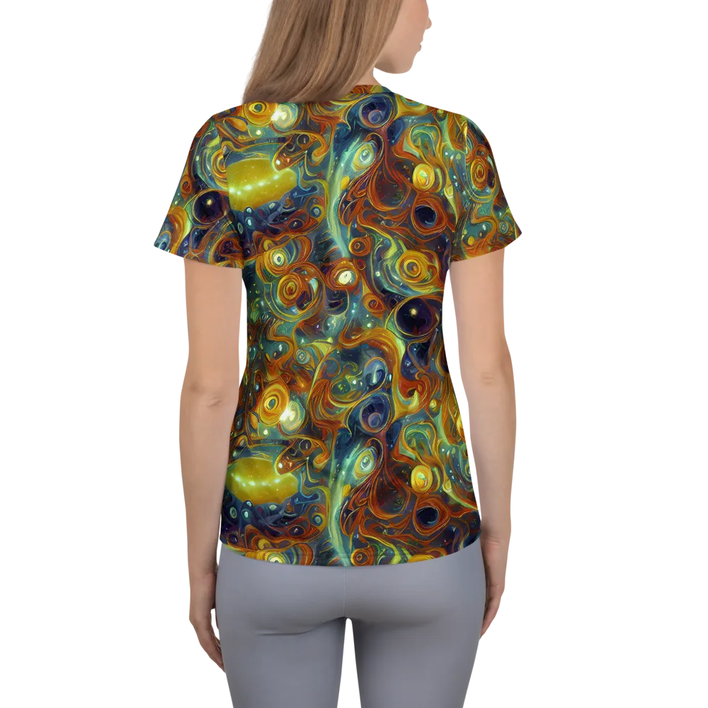 Liquid Orion on Women's Athletic T-Shirt — Back