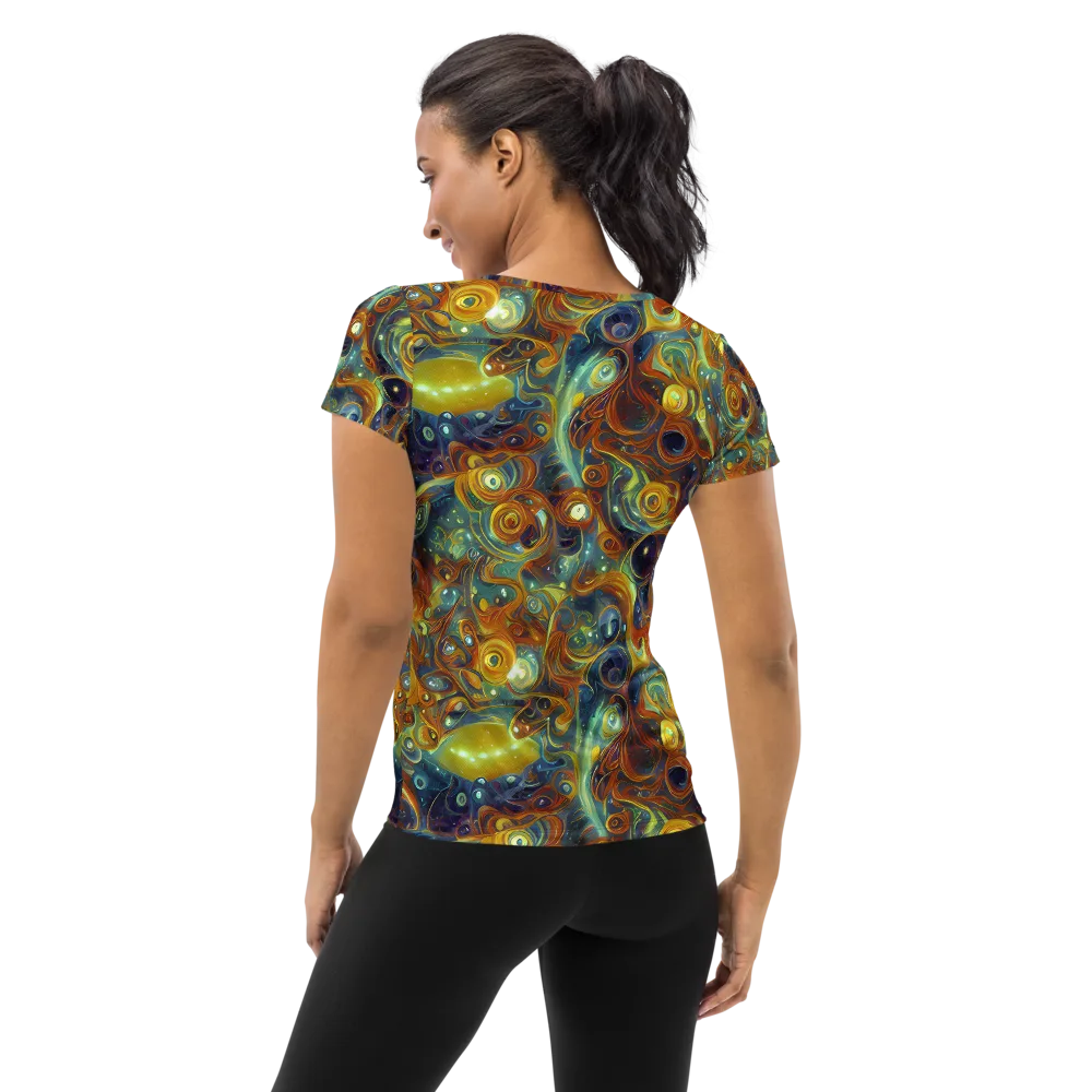Liquid Orion on Women's Athletic T-Shirt — Back