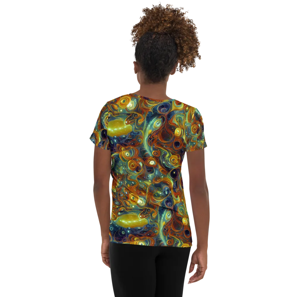Liquid Orion on Women's Athletic T-Shirt — Back