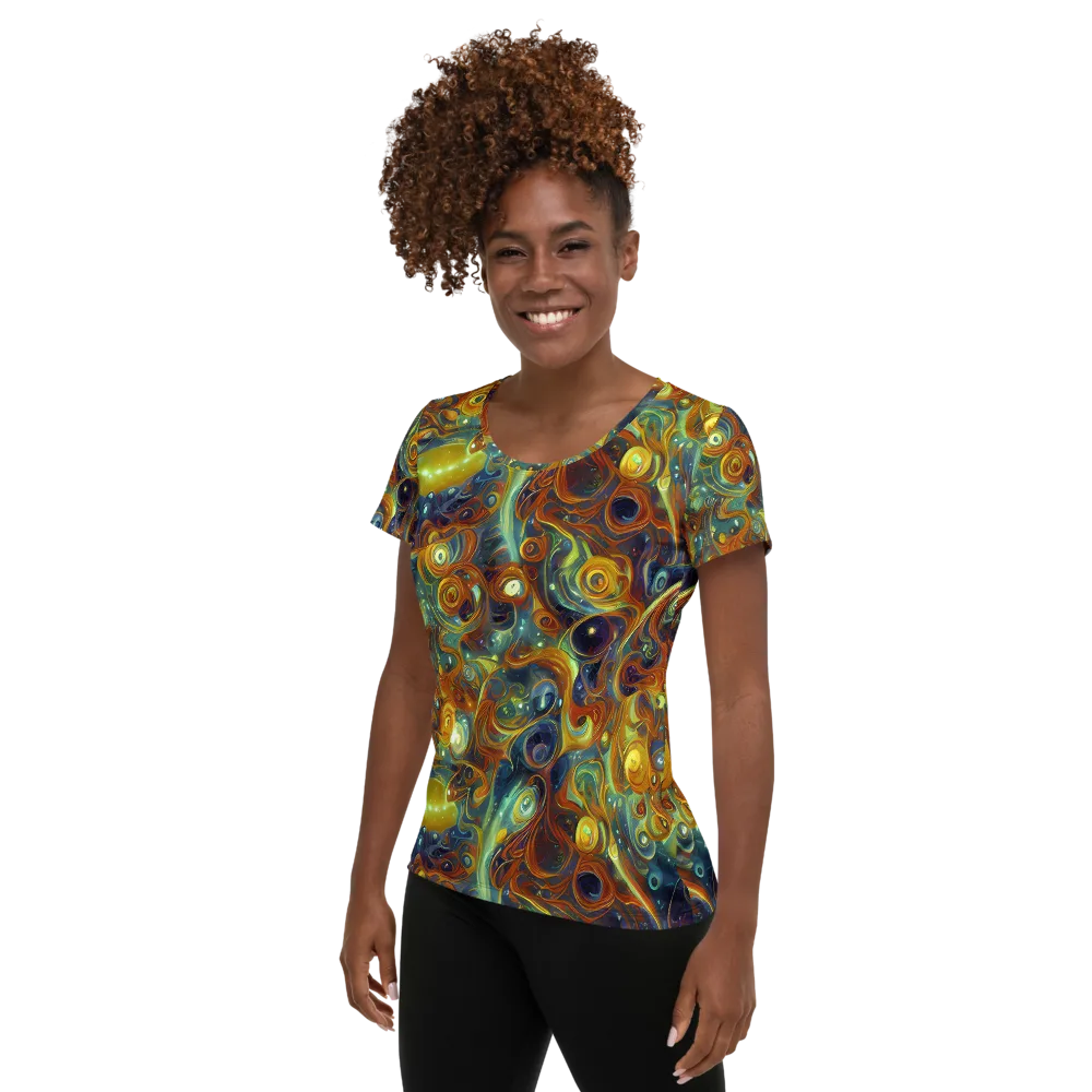 Liquid Orion on Women's Athletic T-Shirt — Left