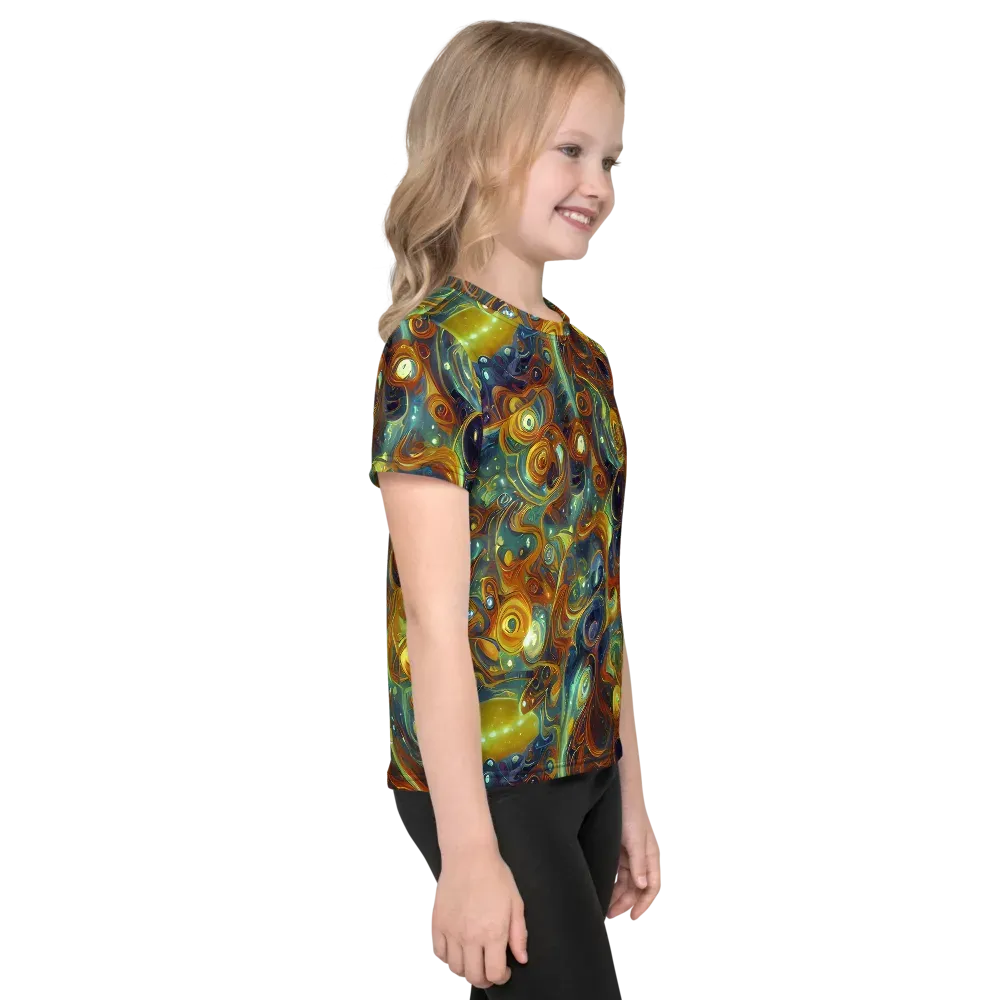 Liquid Orion on Kids Crew Neck T-Shirt — Right