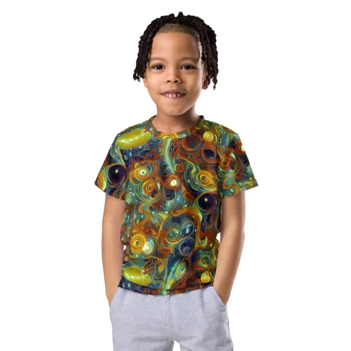 Liquid Orion on a Kids Crew Neck T-Shirt