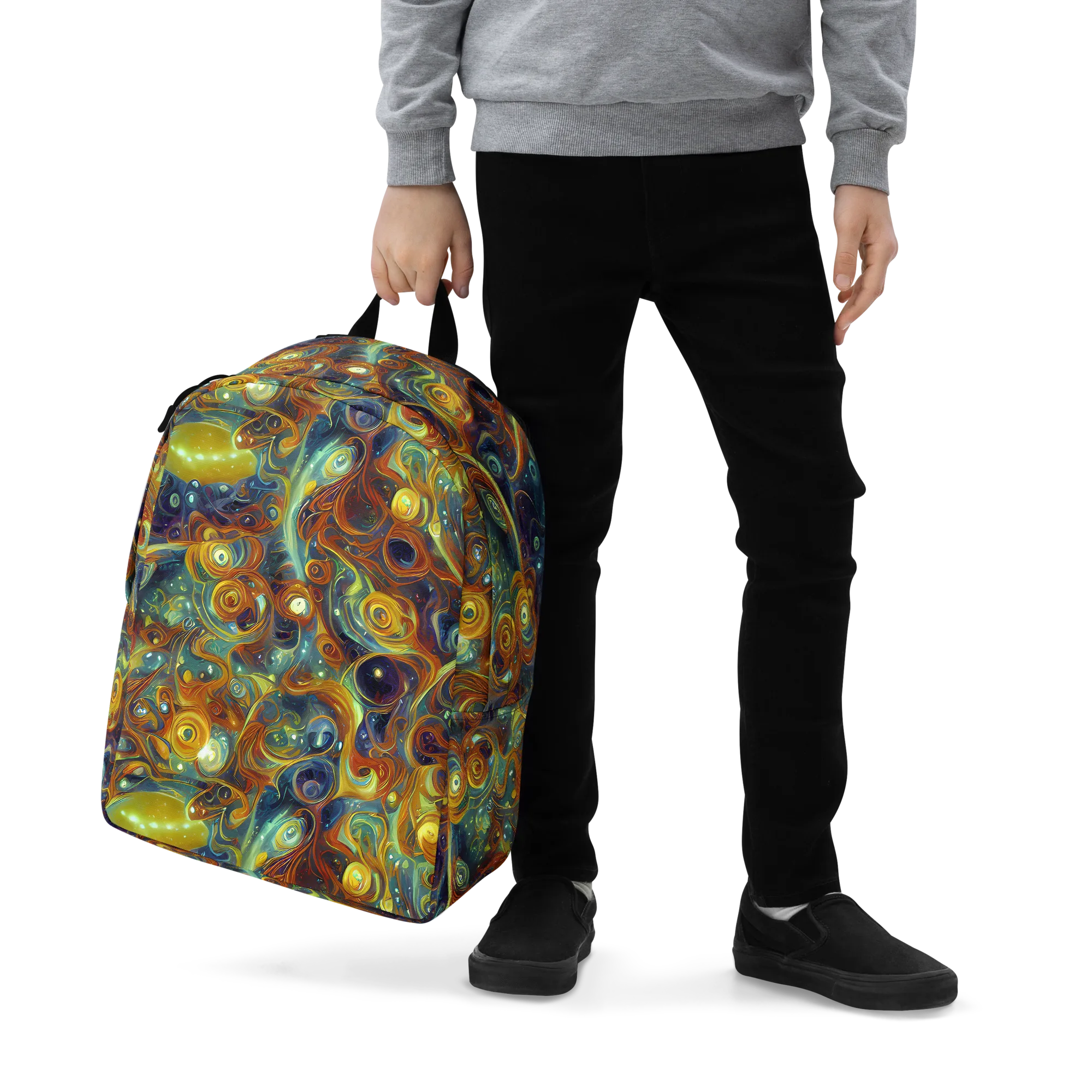 Liquid Orion on Minimalist Backpack — Zoomed-in
