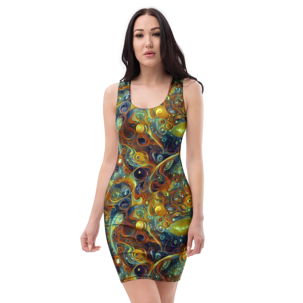 Liquid Orion on Bodycon Dress — Front