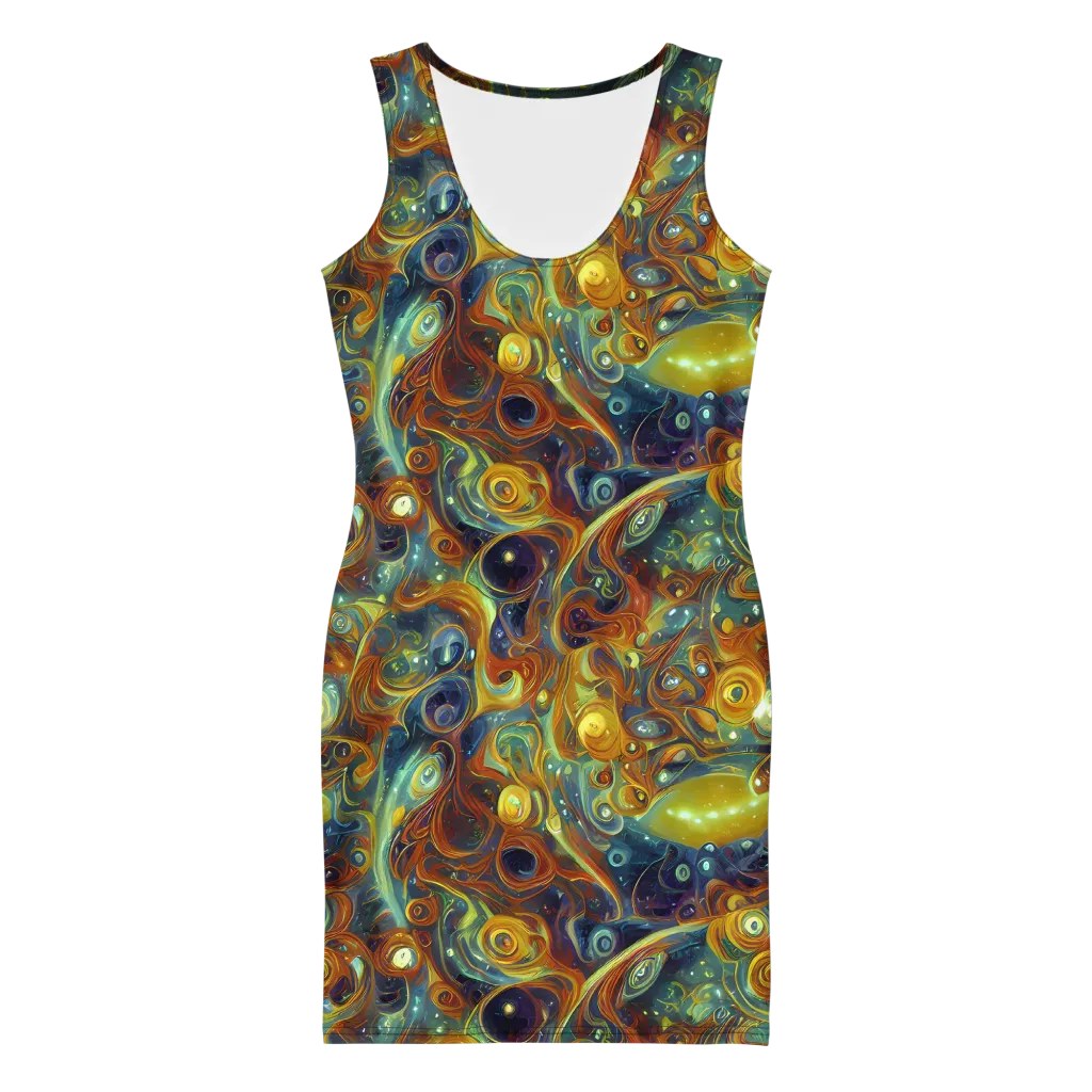 Liquid Orion on Bodycon Dress — Front