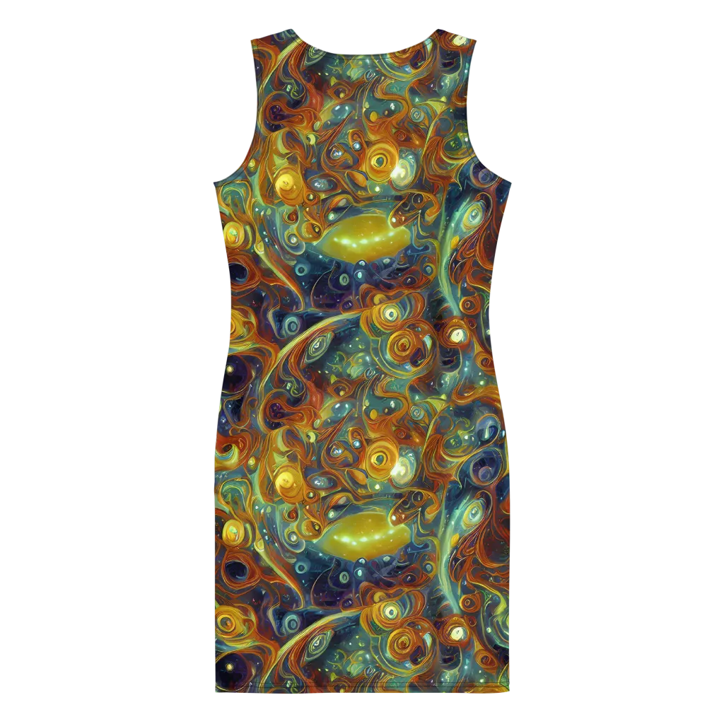 Liquid Orion on Bodycon Dress — Back