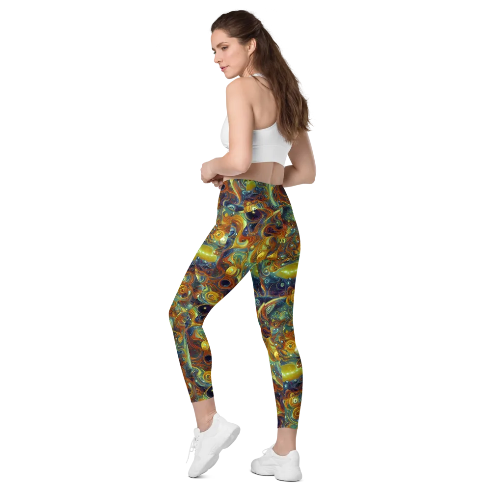 Liquid Orion on Leggings with Pockets — Left Back