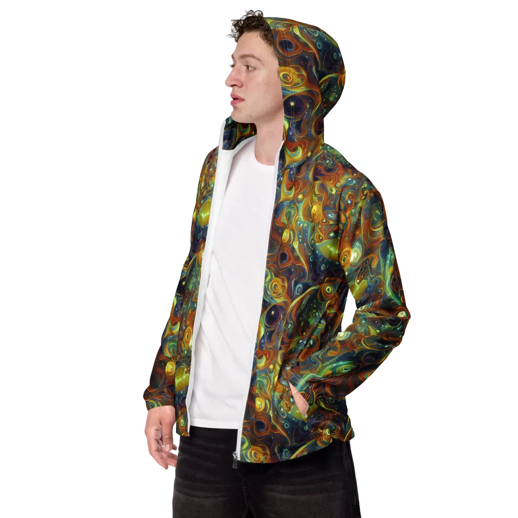 Liquid Orion on Men's Windbreaker — Left Front