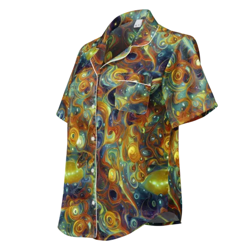 Liquid Orion on a Women's Short Sleeve Pajama Top