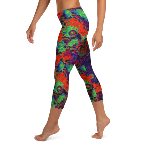 Inferno Ripple on a Capri Leggings