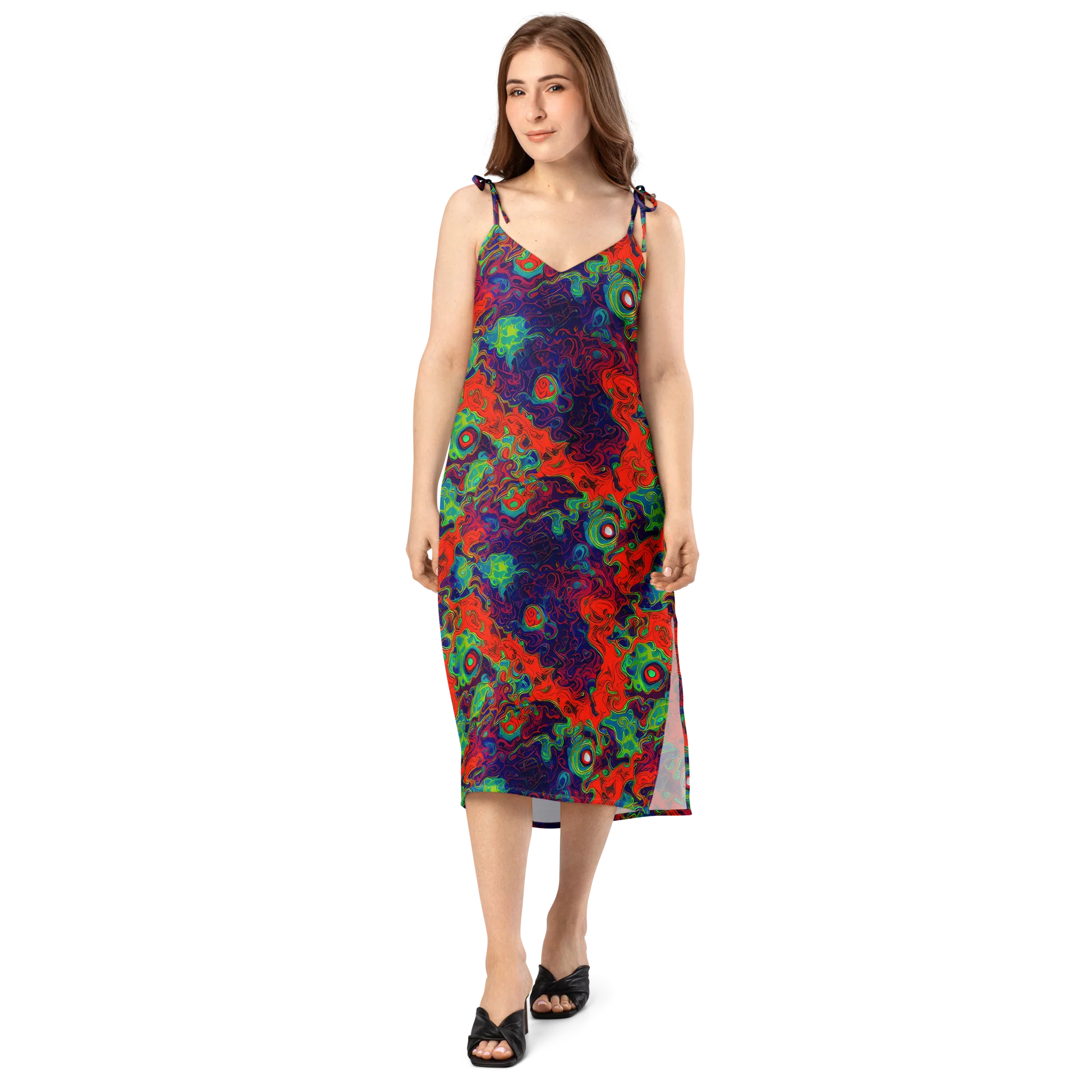 Inferno Ripple on Slip Dress — Front
