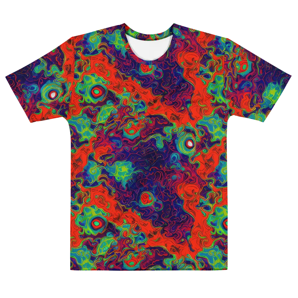 Inferno Ripple on Men's Cotton Crew Neck T-Shirt — Front