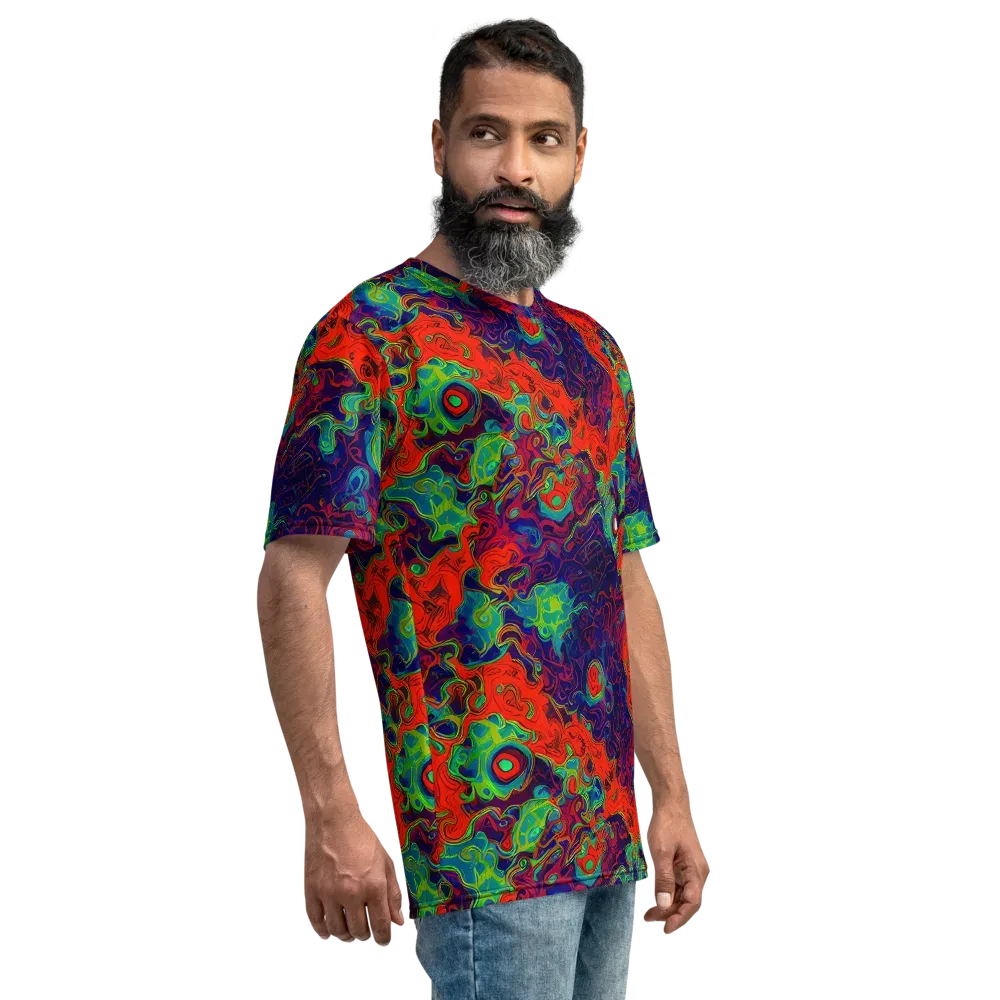 Inferno Ripple on Men's Crew Neck T-Shirt — Right