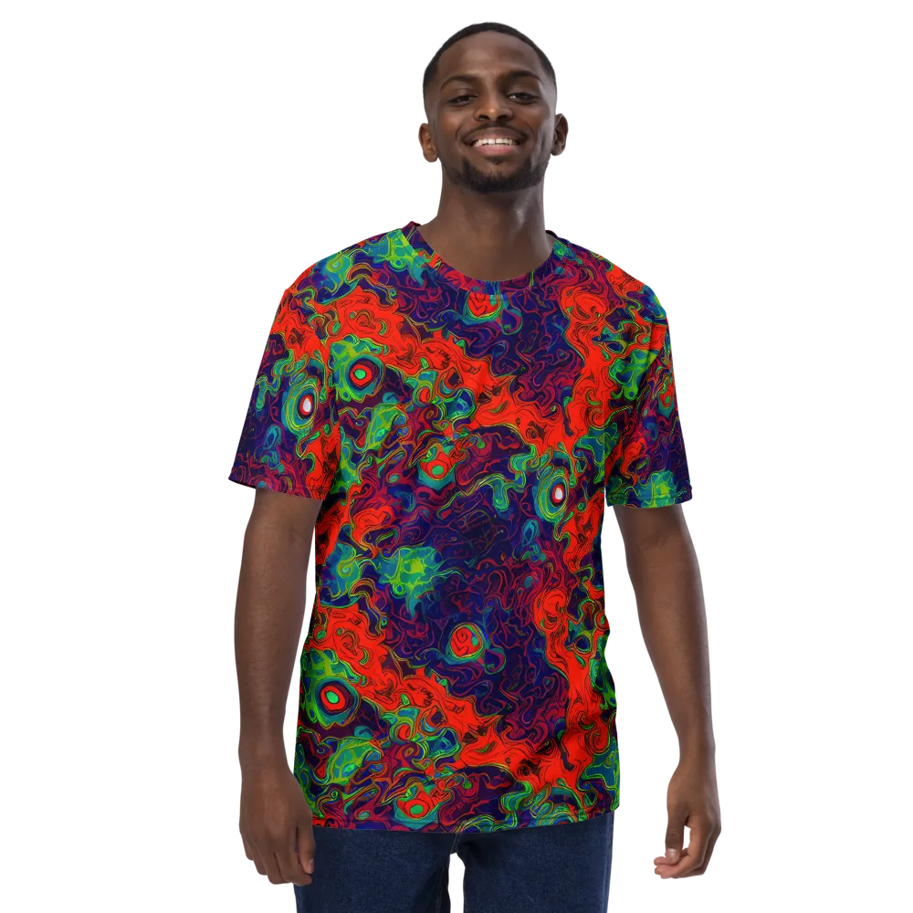 Inferno Ripple on Men's Crew Neck T-Shirt — Front