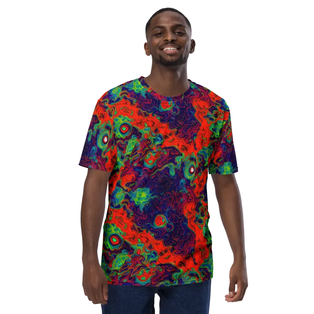 Inferno Ripple on Men's Crew Neck T-Shirt — Front