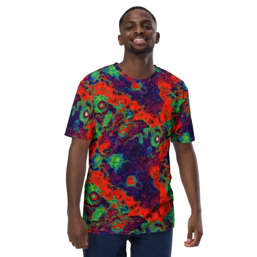 Inferno Ripple on a Men's Crew Neck T-Shirt