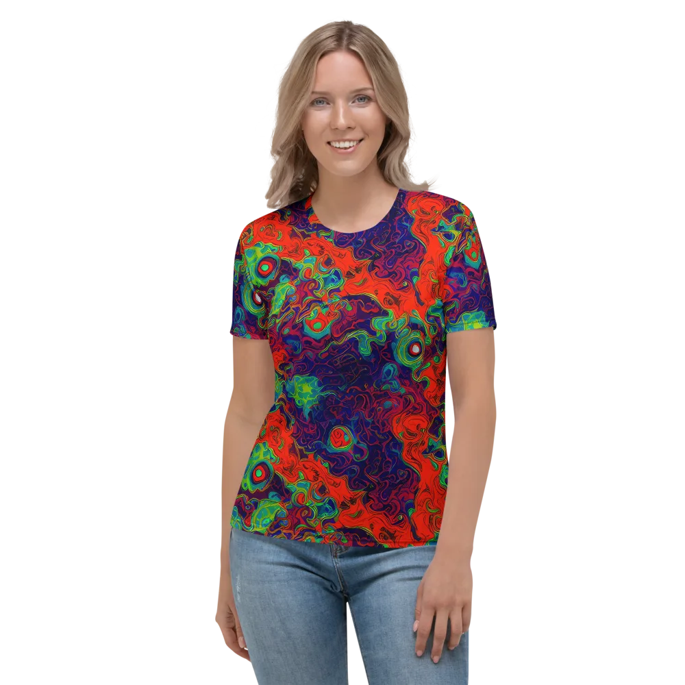 Inferno Ripple on Women's Crew Neck T-Shirt — Front