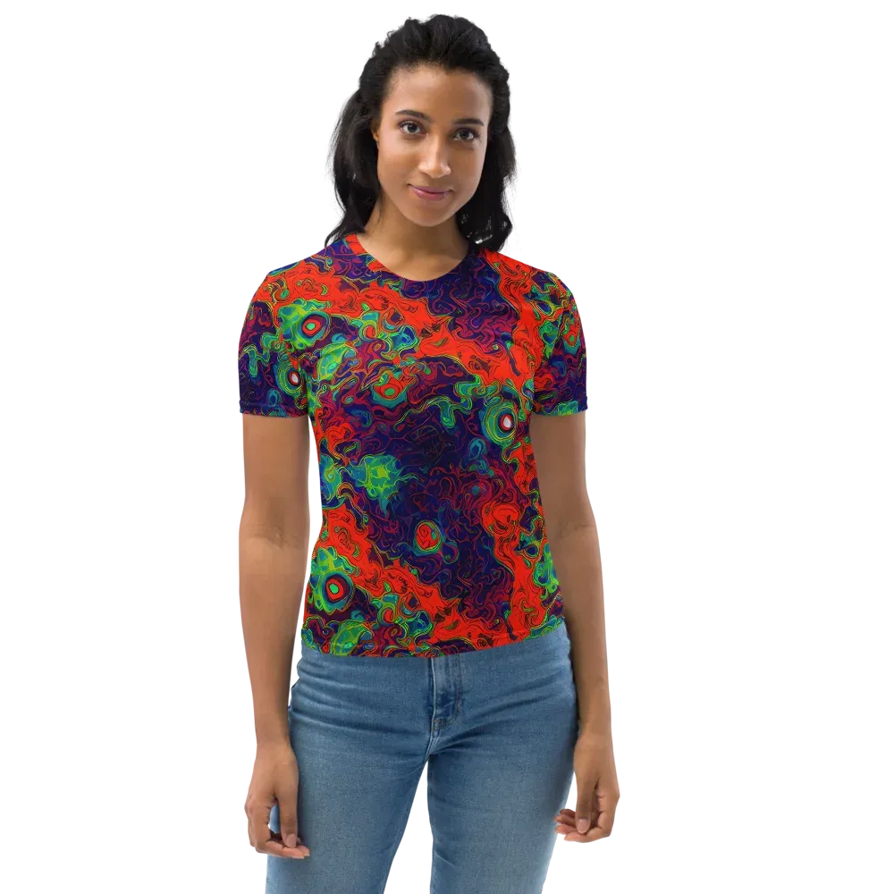 Inferno Ripple on Women's Crew Neck T-Shirt — Front
