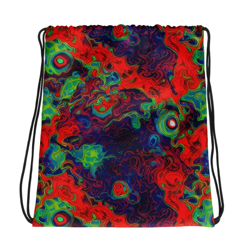 Inferno Ripple on a Drawstring Bag