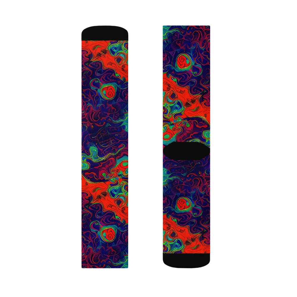 Inferno Ripple on Socks — Right Sock