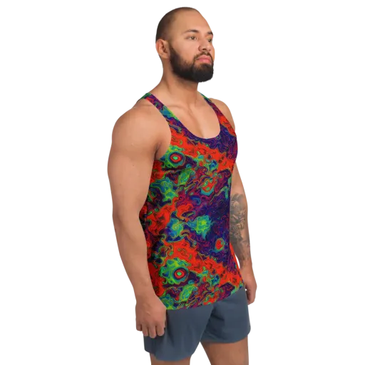 Inferno Ripple on a Men's Tank Top