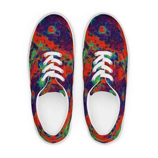 Inferno Ripple on Men's Lace-Up Canvas Shoes
