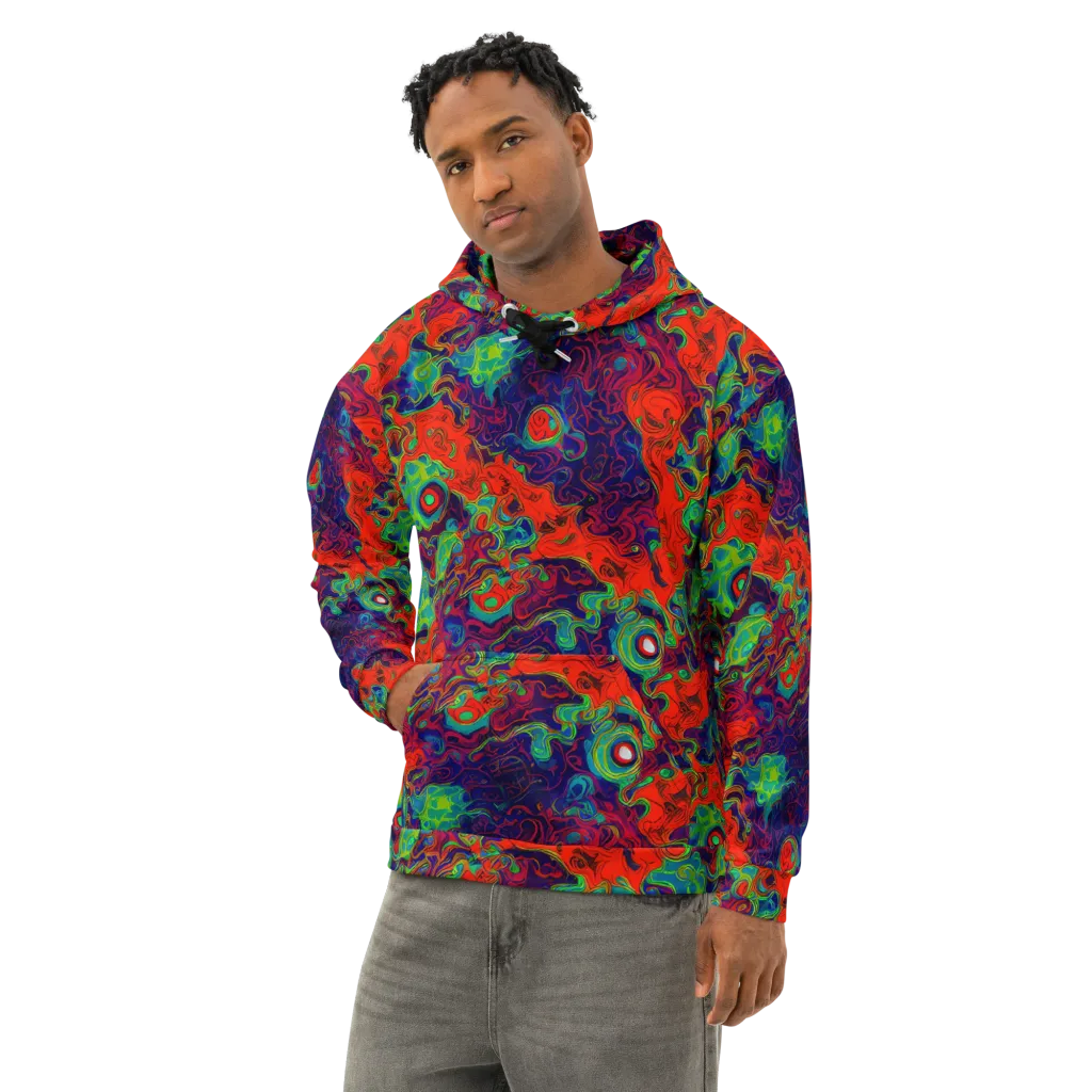 Inferno Ripple on Cotton Hoodie — Left Front