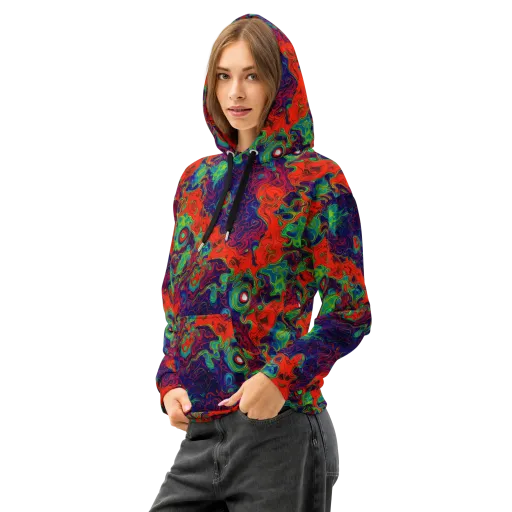 Inferno Ripple on a Cotton Hoodie