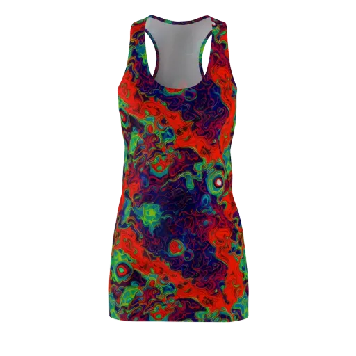 Inferno Ripple on a Racerback Dress