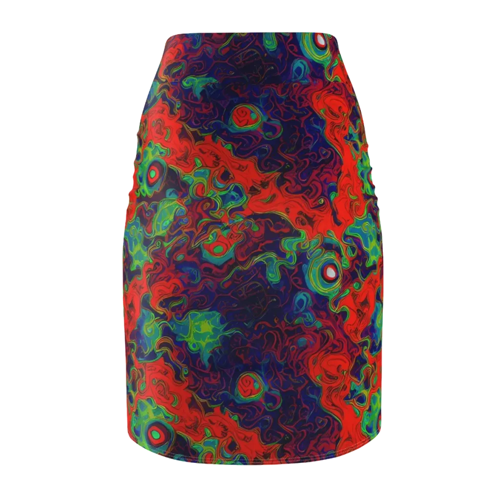 Inferno Ripple on Pencil Skirt — Back