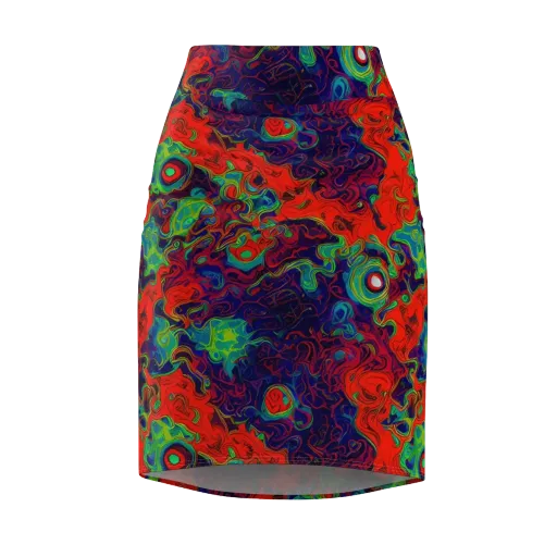 Inferno Ripple on a Pencil Skirt