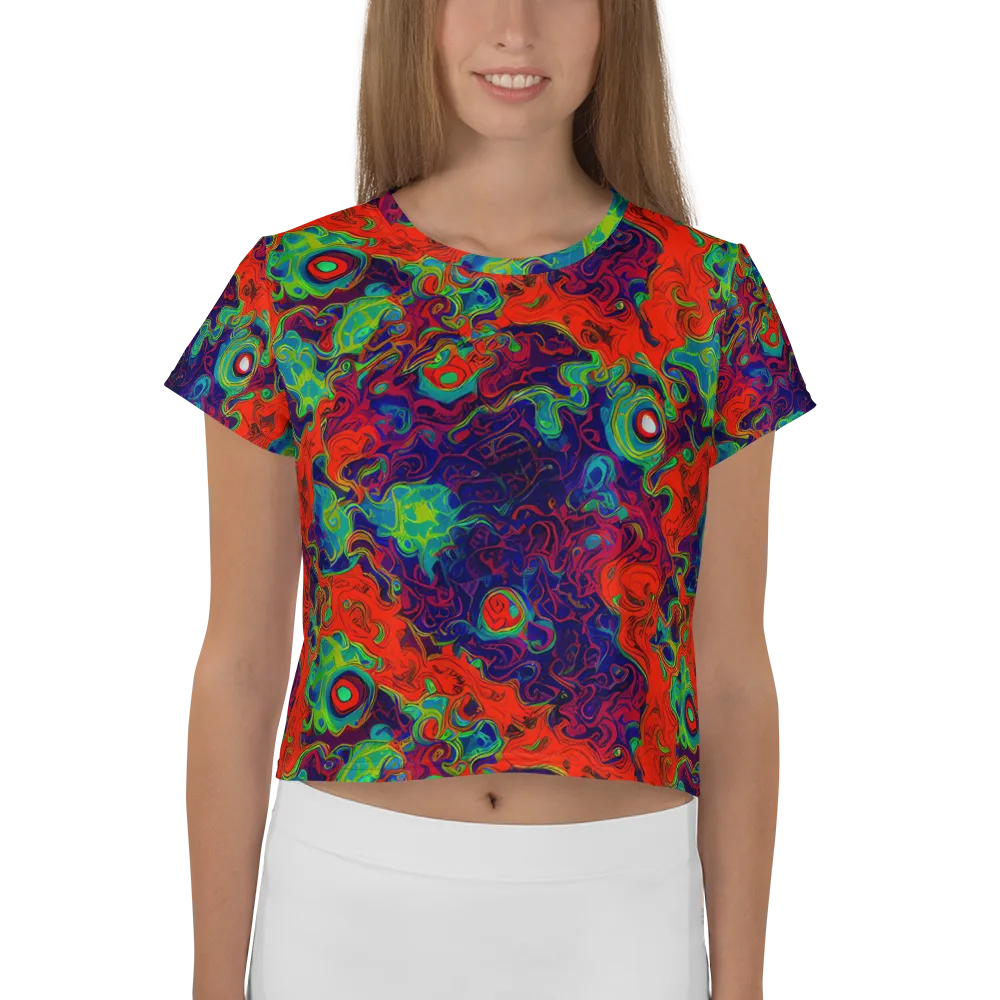 Inferno Ripple on Crop Tee — Front
