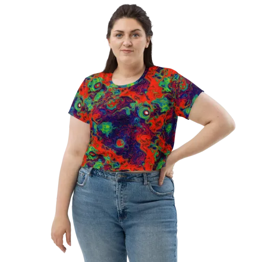 Inferno Ripple on a Crop Tee