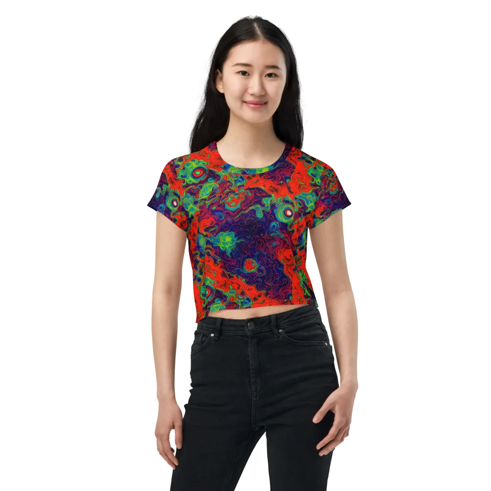 Inferno Ripple on Crop Tee — Front