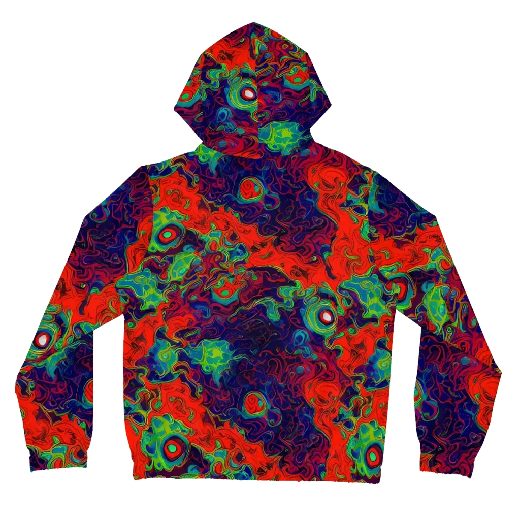 Inferno Ripple on Women's Full-Zip Hoodie — Back