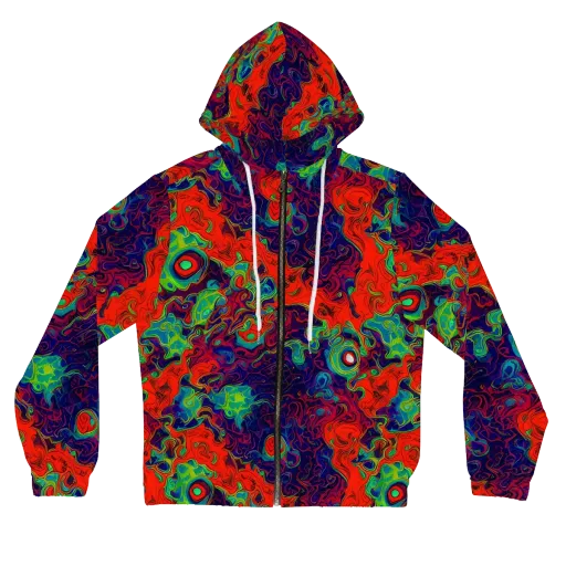 Inferno Ripple on a Women's Full-Zip Hoodie