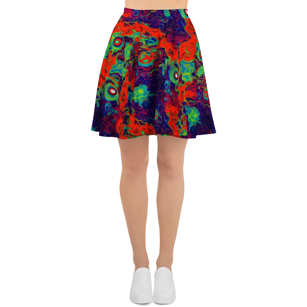 Inferno Ripple on Skater Skirt — Front