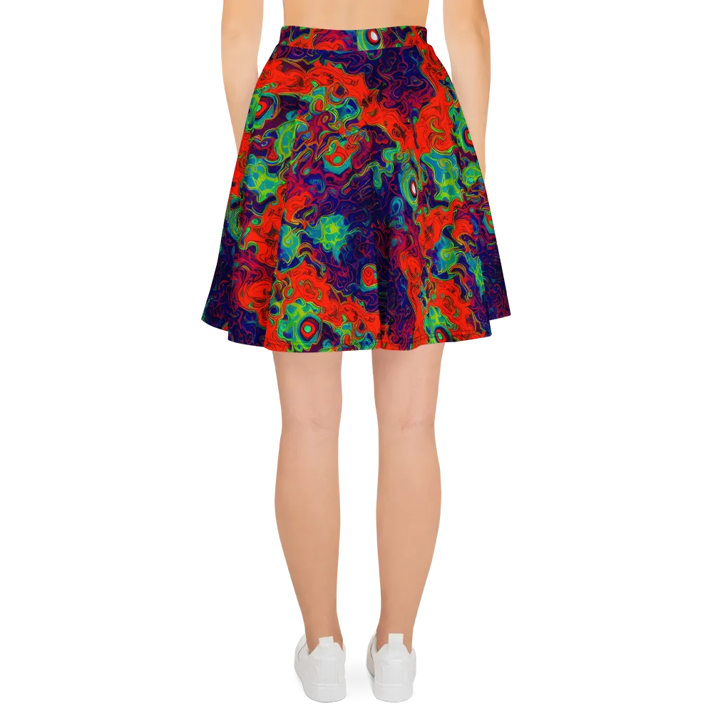Inferno Ripple on Skater Skirt — Back