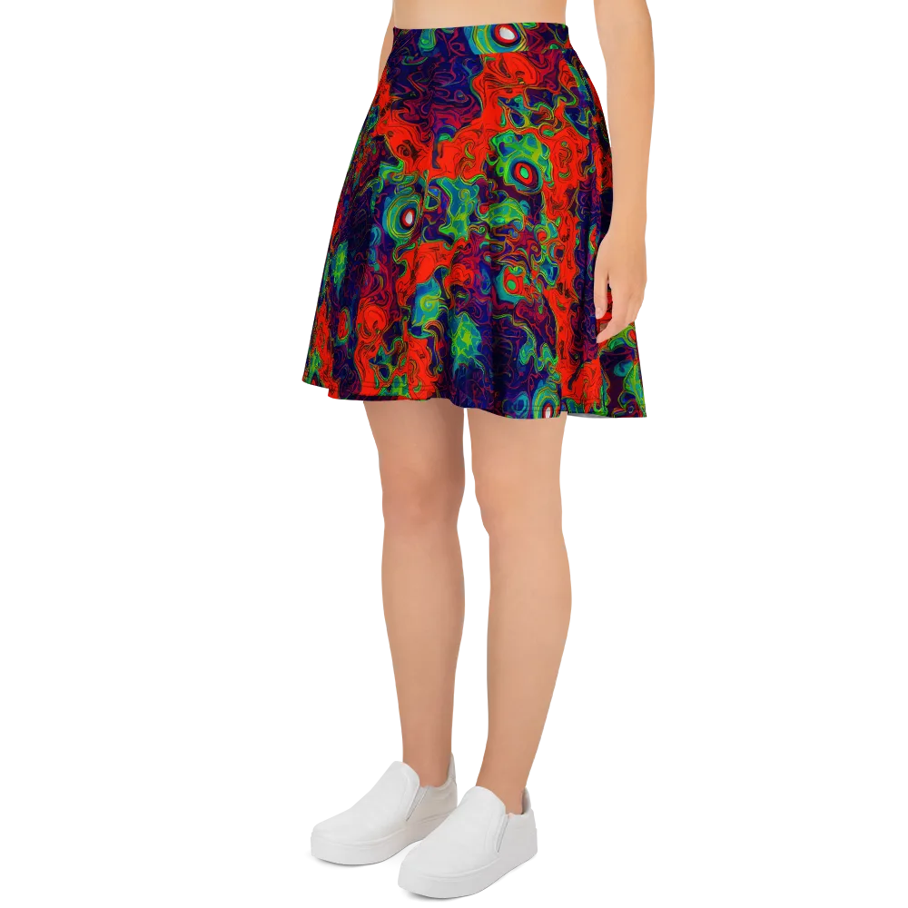 Inferno Ripple on Skater Skirt — Left
