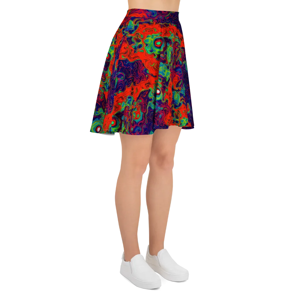 Inferno Ripple on Skater Skirt — Right