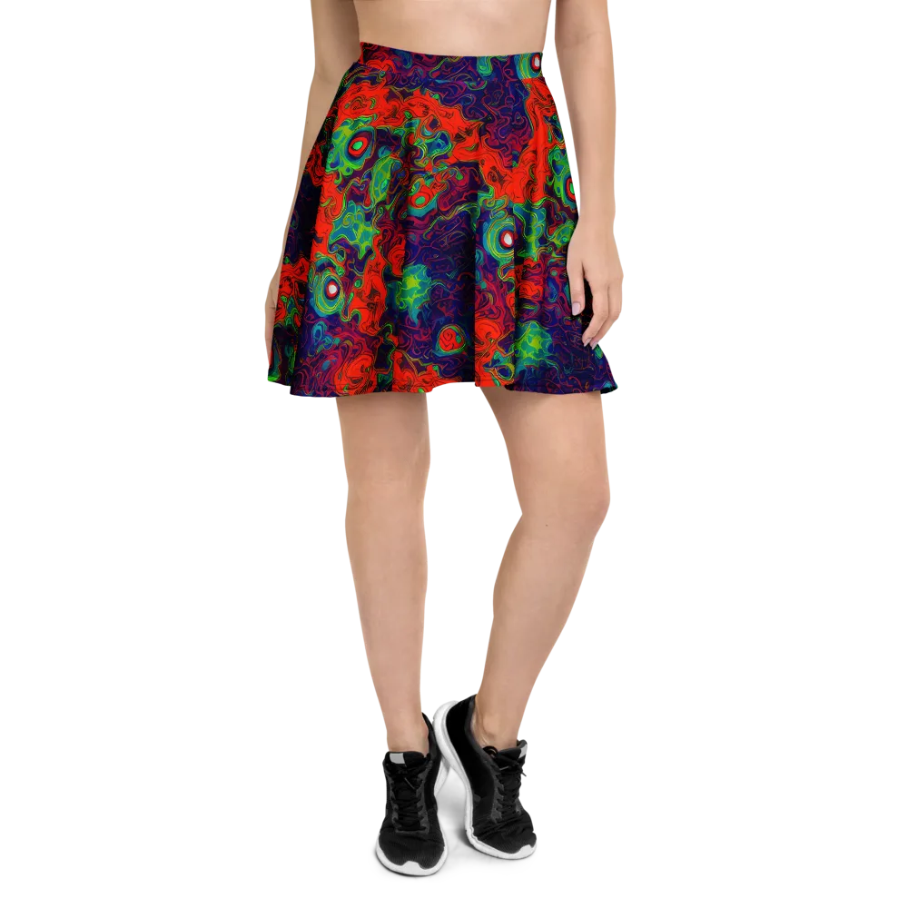Inferno Ripple on Skater Skirt — Front